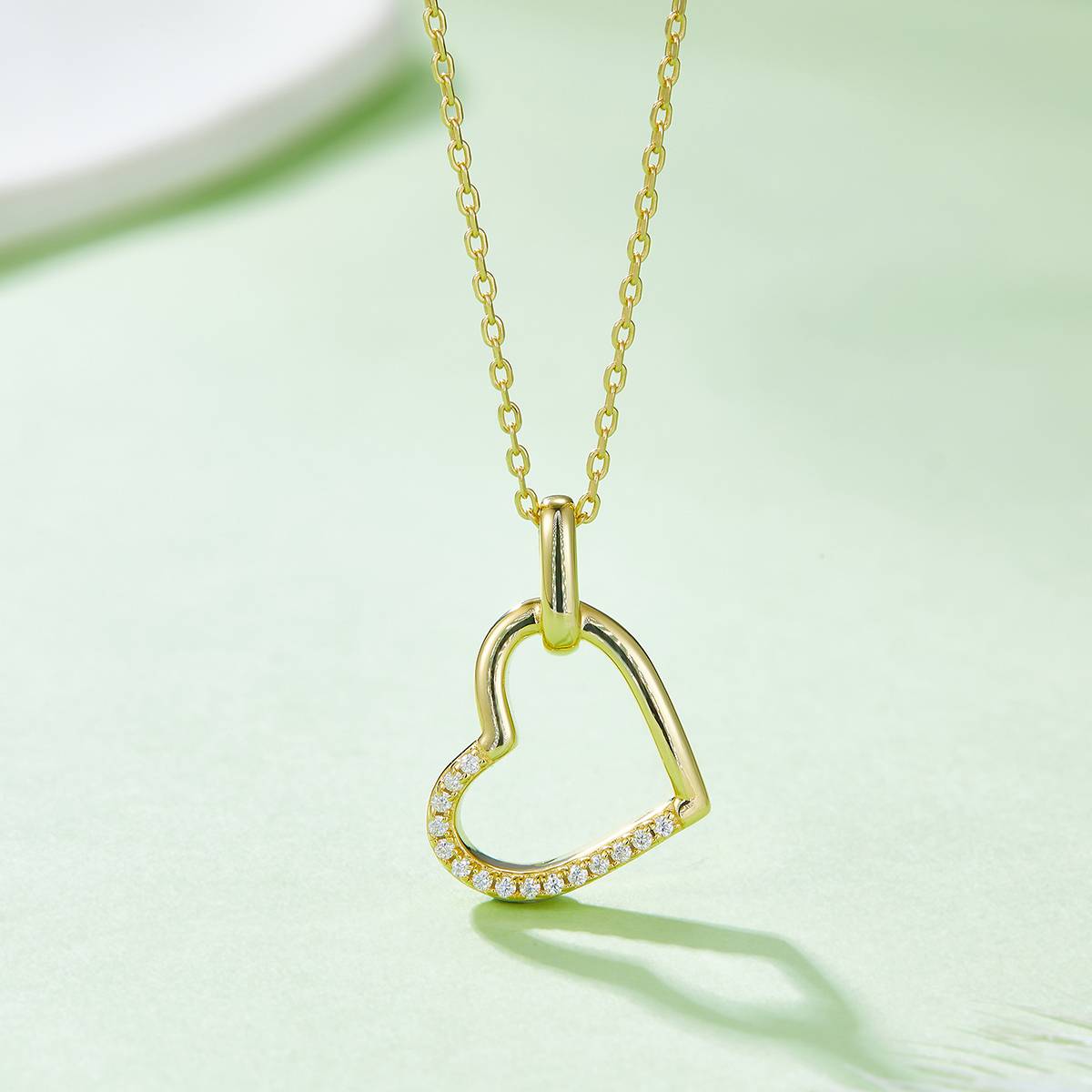 Xuanxin Love Pendant S925 Silver Moissanite Grade D 0.1CT